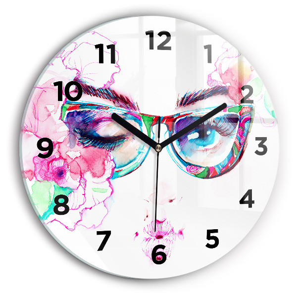 Orologio rotondo Donna con gli occhiali