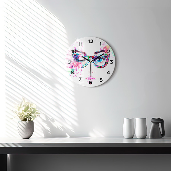 Orologio rotondo Donna con gli occhiali