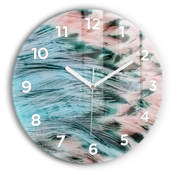 Orologio rotondo Piume colorate