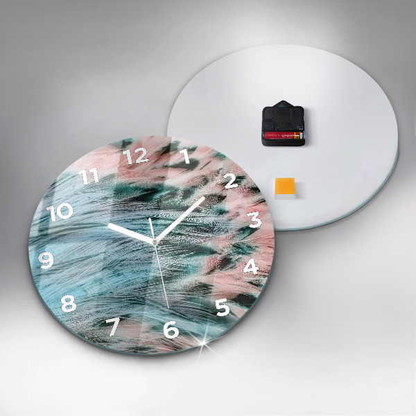 Orologio rotondo Piume colorate