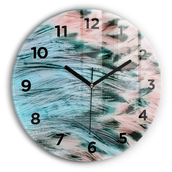 Orologio rotondo Piume colorate