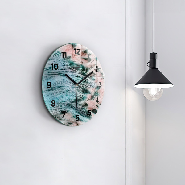 Orologio rotondo Piume colorate