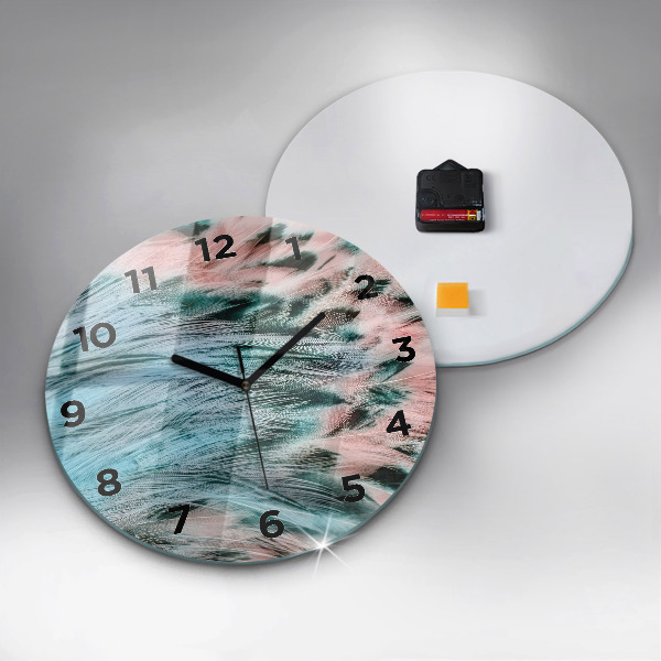 Orologio rotondo Piume colorate