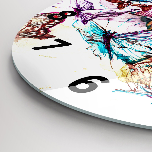 Orologio rotondo Occhio di farfalla colorato