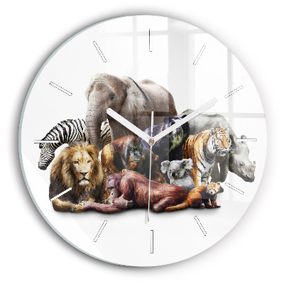 Orologio rotondo Animali selvatici
