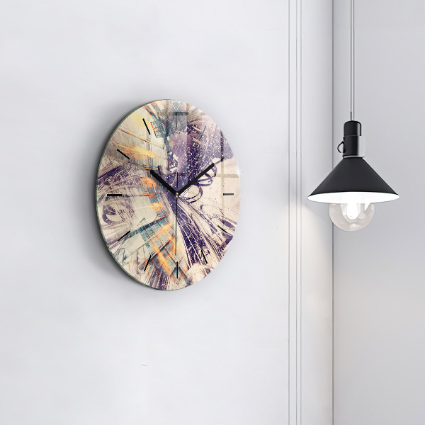Orologio rotondo in vetro Meccanismo astratto