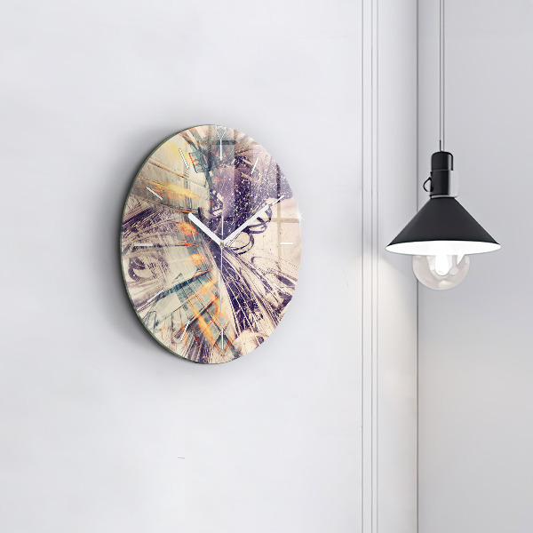 Orologio rotondo in vetro Meccanismo astratto