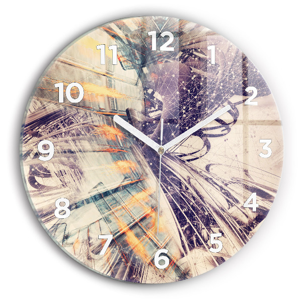 Orologio rotondo in vetro Meccanismo astratto