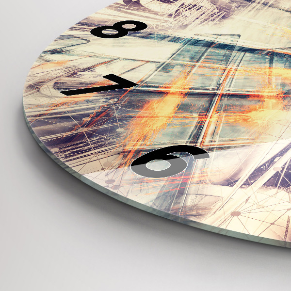 Orologio rotondo in vetro Meccanismo astratto