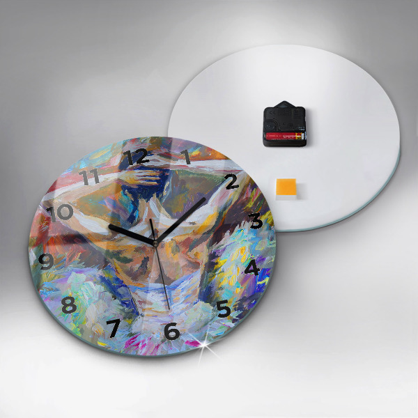 Orologio rotondo in vetro Ballerina dipinta
