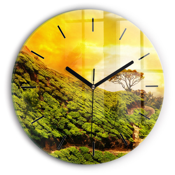 Orologio rotondo Collina del tè