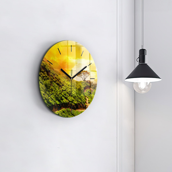 Orologio rotondo Collina del tè