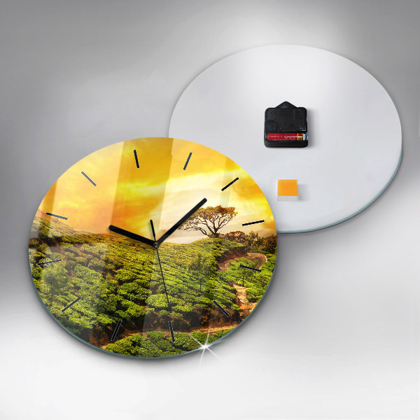 Orologio rotondo Collina del tè
