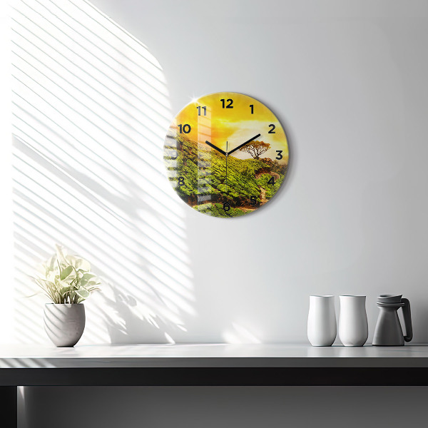 Orologio rotondo Collina del tè