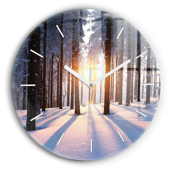 Orologio rotondo Foresta del tramonto