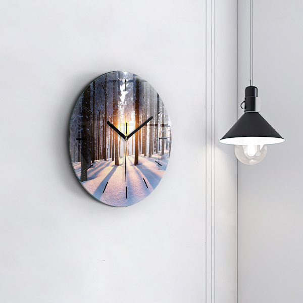 Orologio rotondo Foresta del tramonto