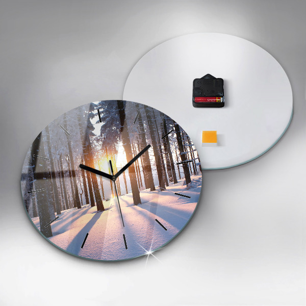 Orologio rotondo Foresta del tramonto