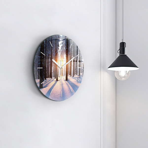 Orologio rotondo Foresta del tramonto