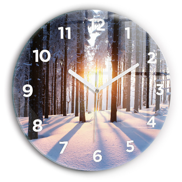 Orologio rotondo Foresta del tramonto
