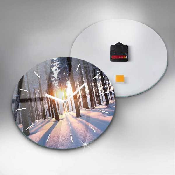 Orologio rotondo Foresta del tramonto