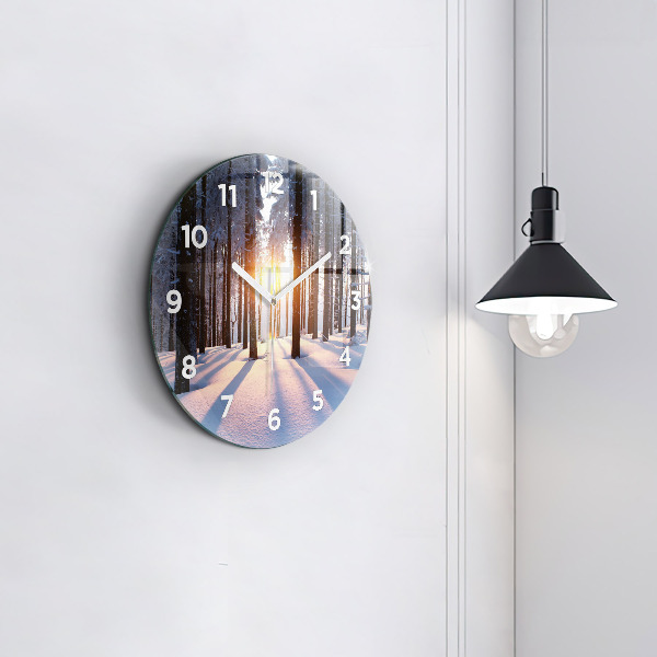 Orologio rotondo Foresta del tramonto