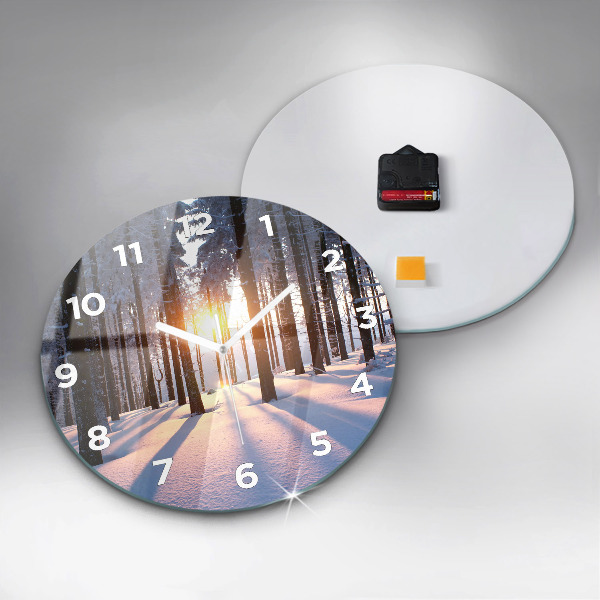 Orologio rotondo Foresta del tramonto