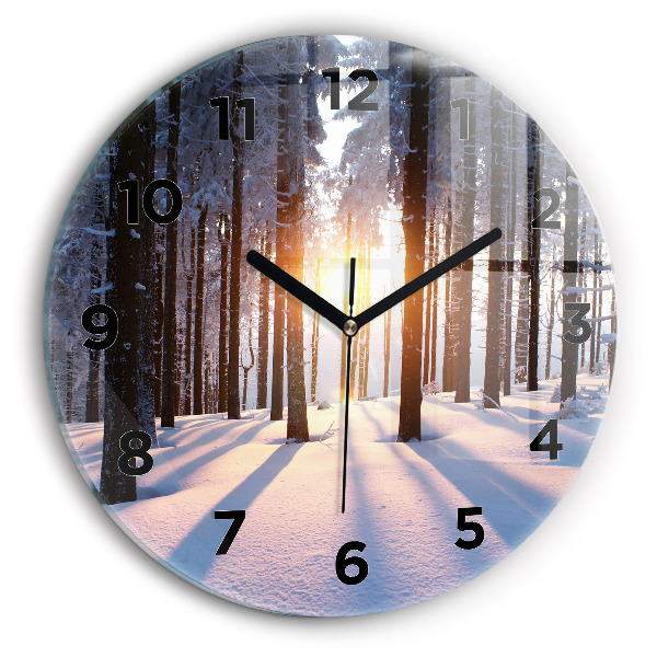 Orologio rotondo Foresta del tramonto