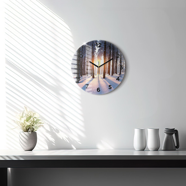 Orologio rotondo Foresta del tramonto