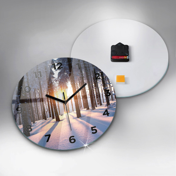 Orologio rotondo Foresta del tramonto