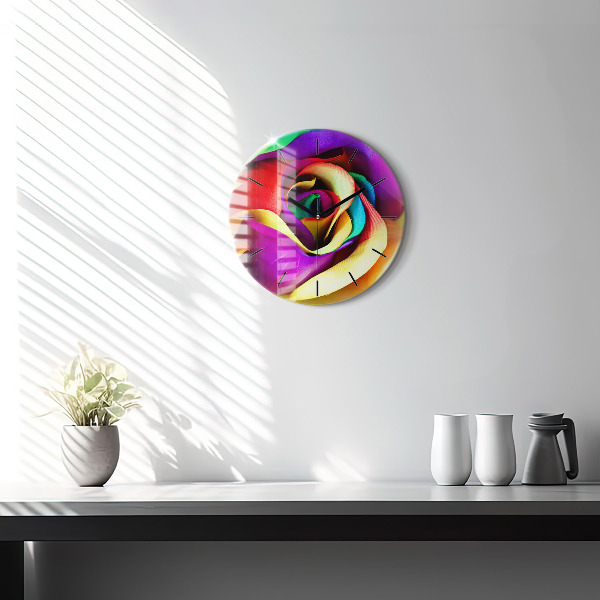 Orologio rotondo Rosa arcobaleno