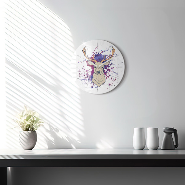 Orologio rotondo Illustrazione vettoriale di cervo