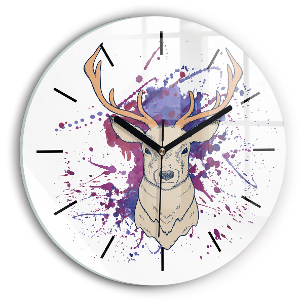 Orologio rotondo Illustrazione vettoriale di cervo