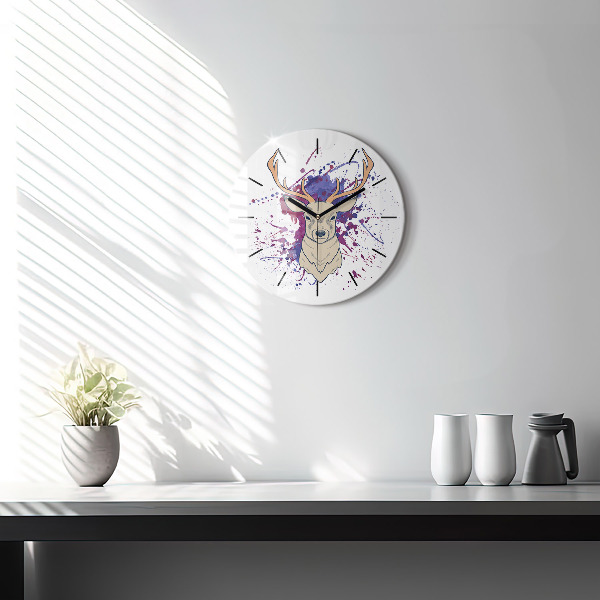 Orologio rotondo Illustrazione vettoriale di cervo