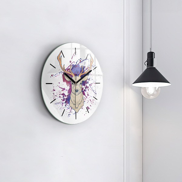 Orologio rotondo Illustrazione vettoriale di cervo