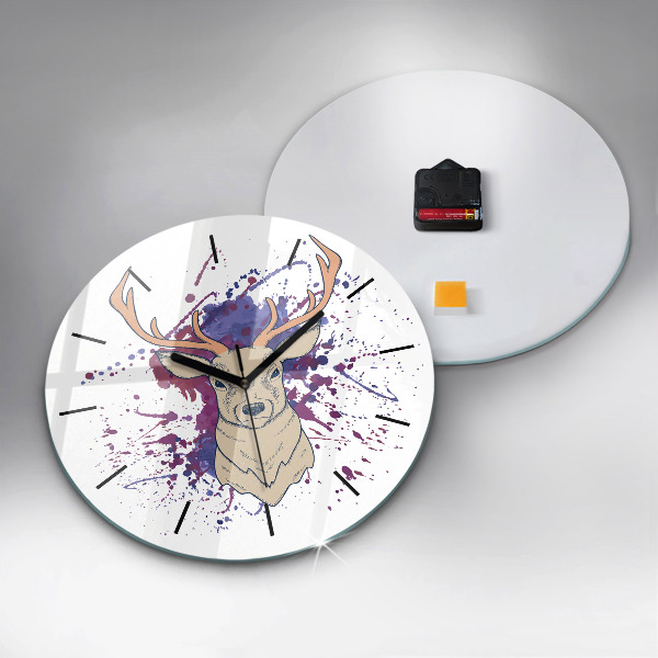 Orologio rotondo Illustrazione vettoriale di cervo