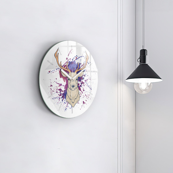 Orologio rotondo Illustrazione vettoriale di cervo