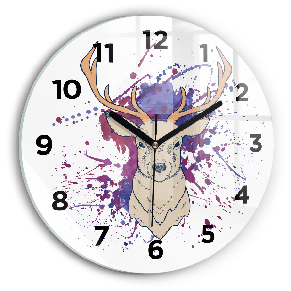 Orologio rotondo Illustrazione vettoriale di cervo