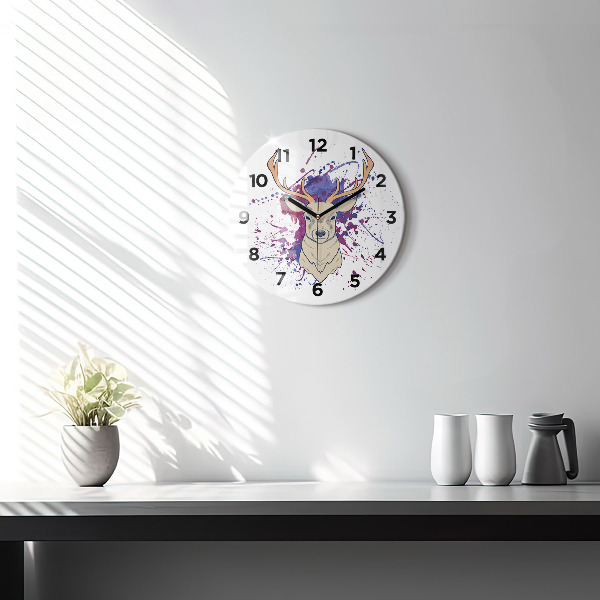 Orologio rotondo Illustrazione vettoriale di cervo
