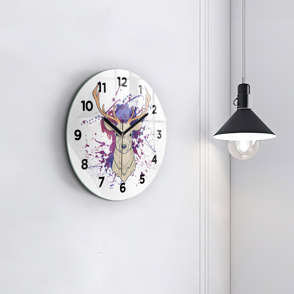 Orologio rotondo Illustrazione vettoriale di cervo