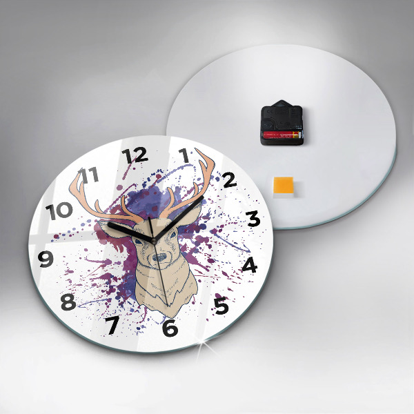 Orologio rotondo Illustrazione vettoriale di cervo