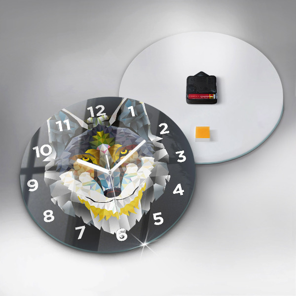 Orologio rotondo Testa di lupo