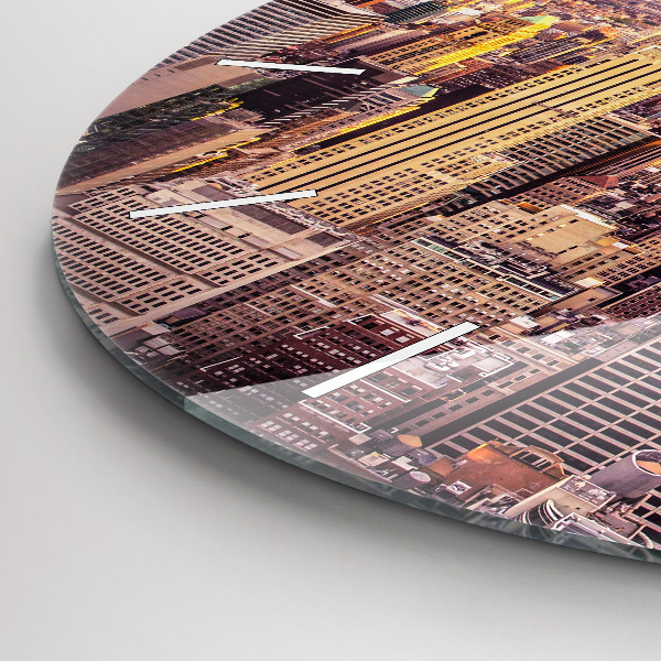 Orologio rotondo Tramonto New York