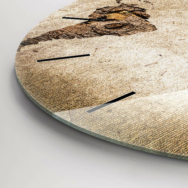 Orologio rotondo Mappa del mondo d'epoca