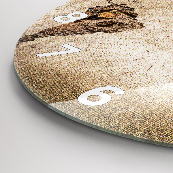 Orologio rotondo Mappa del mondo d'epoca