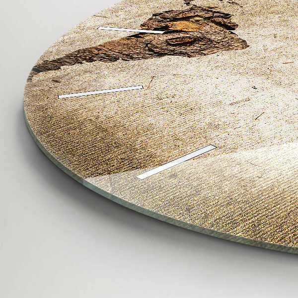 Orologio rotondo Mappa del mondo d'epoca