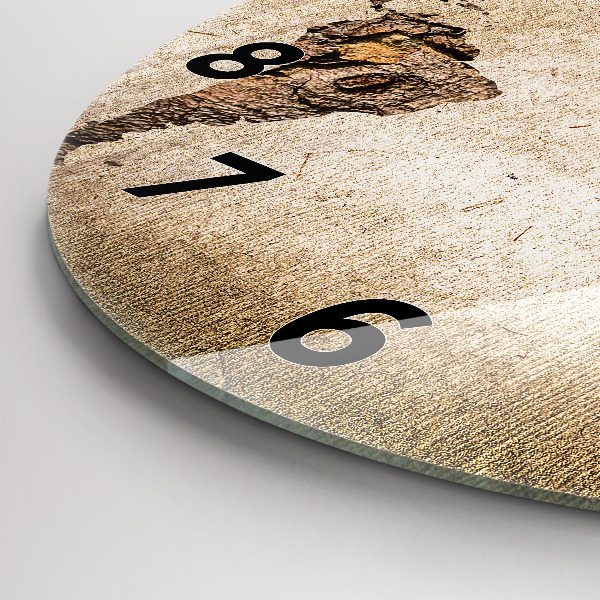 Orologio rotondo Mappa del mondo d'epoca