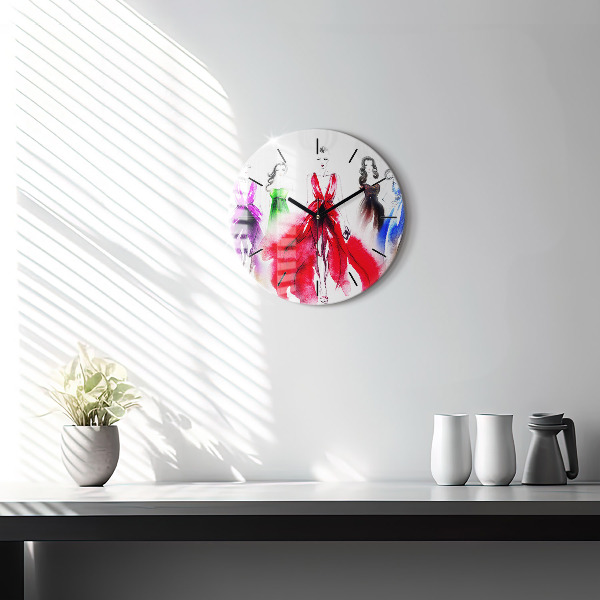 Orologio rotondo Donne in abiti colorati