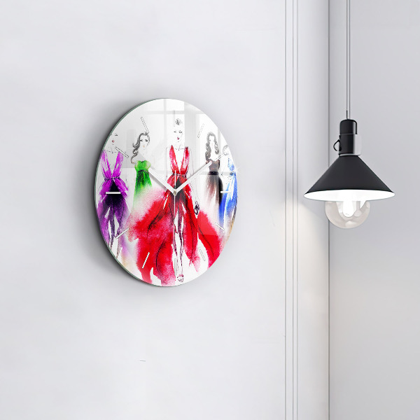 Orologio rotondo Donne in abiti colorati