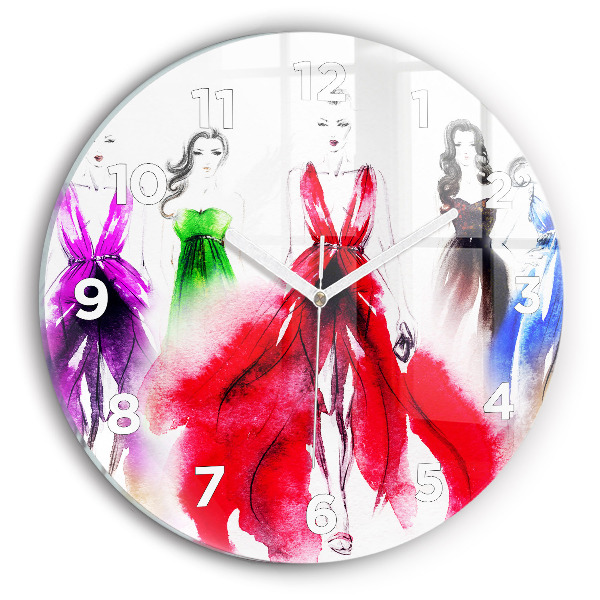 Orologio rotondo Donne in abiti colorati
