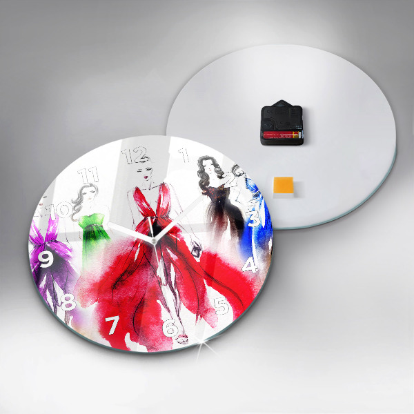 Orologio rotondo Donne in abiti colorati